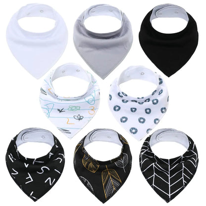 Soft Baby Bibs - 8 PACK