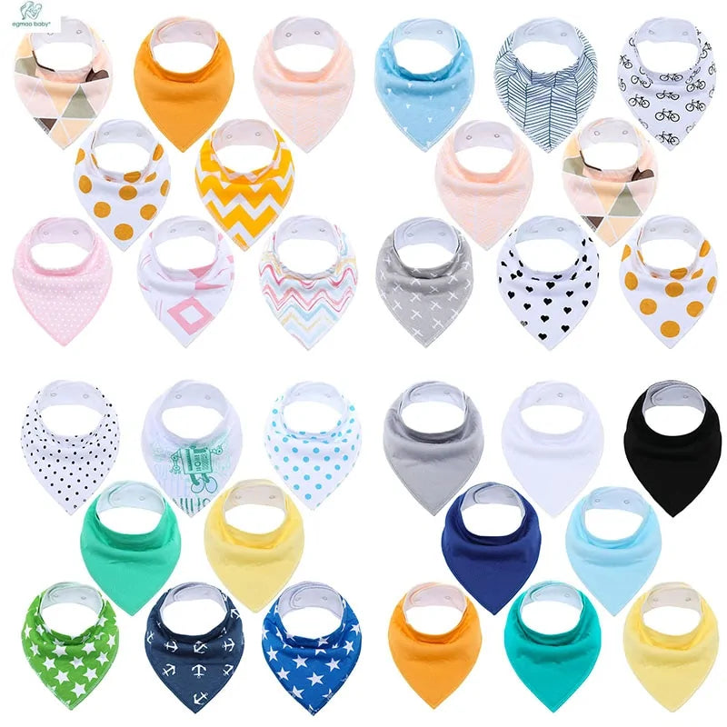 Soft Baby Bibs - 8 PACK