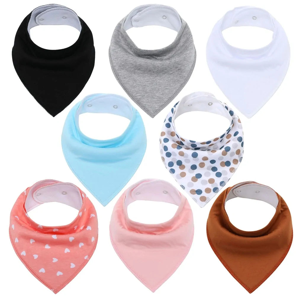 Soft Baby Bibs - 8 PACK