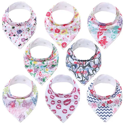 Soft Baby Bibs - 8 PACK