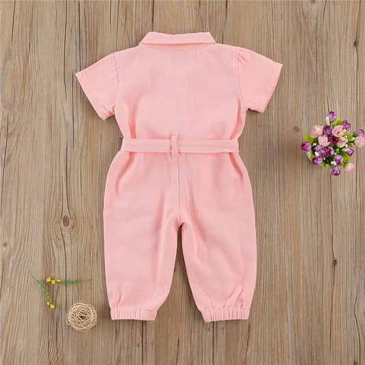 Girls Denim Jumpsuit