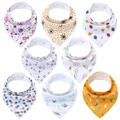 Soft Baby Bibs - 8 PACK