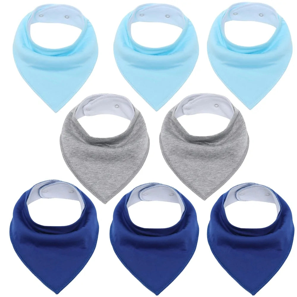 Soft Baby Bibs - 8 PACK