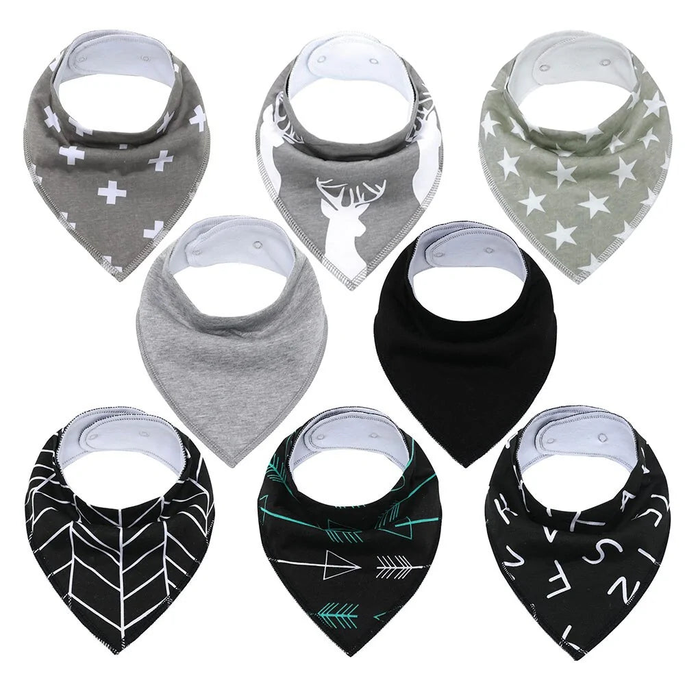 Soft Baby Bibs - 8 PACK