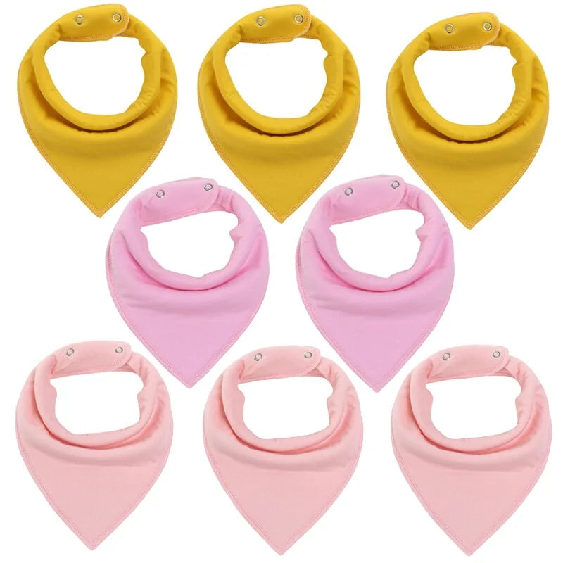 Soft Baby Bibs - 8 PACK