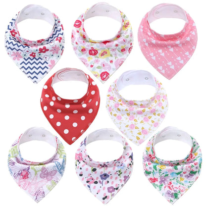 Soft Baby Bibs - 8 PACK