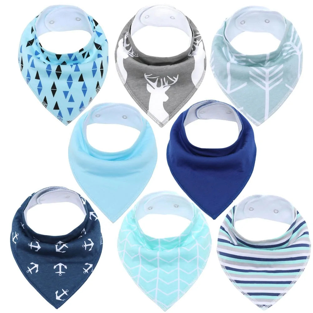 Soft Baby Bibs - 8 PACK