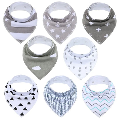 Soft Baby Bibs - 8 PACK