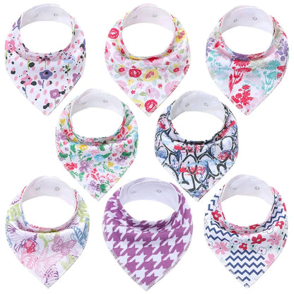 Soft Baby Bibs - 8 PACK