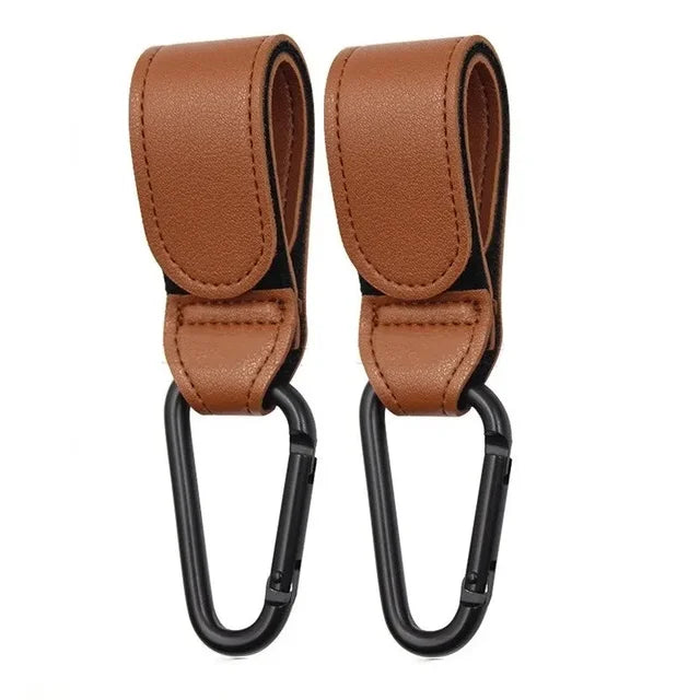 Leather Baby Stroller Hooks